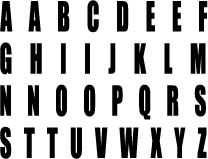 Technique Tuesday - Alphabet Stamp Sets - Big Timber Capital Letters Large  (sold individually)